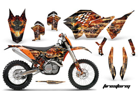 Dirt Bike Graphics Kit Decal Wrap For KTM SX/XCR-W/EXC/XC/XC-W/XCF-W 2007-2011 FIRESTORM BLACK-atv motorcycle utv parts accessories gear helmets jackets gloves pantsAll Terrain Depot