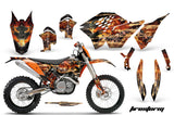Dirt Bike Graphics Kit Decal Wrap For KTM SX/XCR-W/EXC/XC/XC-W/XCF-W 2007-2011 FIRESTORM BLACK