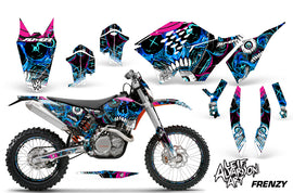 Graphics Kit Decal Wrap + # Plates For KTM SX/XCR-W/EXC/XC/XC-W/XCF-W 2007-2011 FRENZY BLUE-atv motorcycle utv parts accessories gear helmets jackets gloves pantsAll Terrain Depot