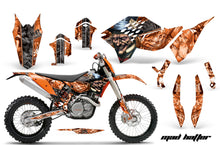 Load image into Gallery viewer, Dirt Bike Graphics Kit Decal Wrap For KTM SX/XCR-W/EXC/XC/XC-W/XCF-W 2007-2011 HATTER SILVER ORANGE-atv motorcycle utv parts accessories gear helmets jackets gloves pantsAll Terrain Depot