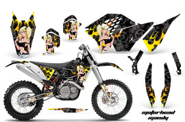 Dirt Bike Graphics Kit Decal Wrap For KTM SX/XCR-W/EXC/XC/XC-W/XCF-W 2007-2011 MOTO MANDY BLACK-atv motorcycle utv parts accessories gear helmets jackets gloves pantsAll Terrain Depot