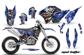 Dirt Bike Graphics Kit Decal Wrap For KTM SX/XCR-W/EXC/XC/XC-W/XCF-W 2007-2011 HATTER SILVER BLUE-atv motorcycle utv parts accessories gear helmets jackets gloves pantsAll Terrain Depot
