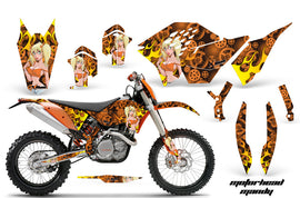 Dirt Bike Graphics Kit Decal Wrap For KTM SX/XCR-W/EXC/XC/XC-W/XCF-W 2007-2011 MOTO MANDY ORANGE-atv motorcycle utv parts accessories gear helmets jackets gloves pantsAll Terrain Depot