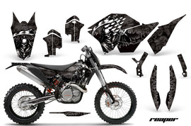 Dirt Bike Graphics Kit Decal Wrap For KTM SX/XCR-W/EXC/XC/XC-W/XCF-W 2007-2011 REAPER BLACK-atv motorcycle utv parts accessories gear helmets jackets gloves pantsAll Terrain Depot