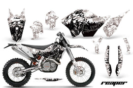 Dirt Bike Graphics Kit Decal Wrap For KTM SX/XCR-W/EXC/XC/XC-W/XCF-W 2007-2011 REAPER WHITE-atv motorcycle utv parts accessories gear helmets jackets gloves pantsAll Terrain Depot
