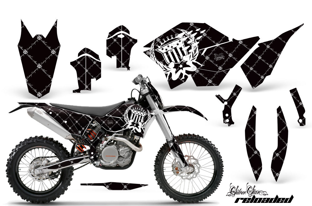 Dirt Bike Graphics Kit Decal Wrap For KTM SX/XCR-W/EXC/XC/XC-W/XCF-W 2007-2011 RELOADED WHITE BLACK-atv motorcycle utv parts accessories gear helmets jackets gloves pantsAll Terrain Depot