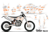 Dirt Bike Graphics Kit Decal Wrap For KTM SX/XCR-W/EXC/XC/XC-W/XCF-W 2007-2011 SSSH ORANGE WHITE