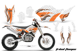 Dirt Bike Graphics Kit Decal Wrap For KTM SX/XCR-W/EXC/XC/XC-W/XCF-W 2007-2011 TRIBAL ORANGE WHITE-atv motorcycle utv parts accessories gear helmets jackets gloves pantsAll Terrain Depot