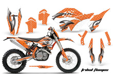 Load image into Gallery viewer, Dirt Bike Graphics Kit Decal Wrap For KTM SX/XCR-W/EXC/XC/XC-W/XCF-W 2007-2011 TRIBAL WHITE ORANGE-atv motorcycle utv parts accessories gear helmets jackets gloves pantsAll Terrain Depot
