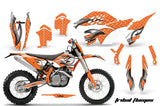 Dirt Bike Graphics Kit Decal Wrap For KTM SX/XCR-W/EXC/XC/XC-W/XCF-W 2007-2011 TRIBAL WHITE ORANGE