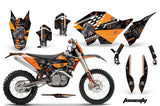 Dirt Bike Graphics Kit Decal Wrap For KTM SX/XCR-W/EXC/XC/XC-W/XCF-W 2007-2011 TOXIC ORANGE BLACK
