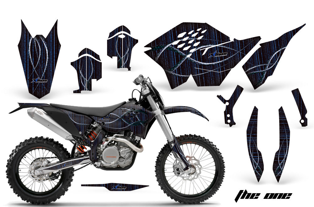 Dirt Bike Graphics Kit Decal Wrap For KTM SX/XCR-W/EXC/XC/XC-W/XCF-W 2007-2011 THE ONE BLUE-atv motorcycle utv parts accessories gear helmets jackets gloves pantsAll Terrain Depot