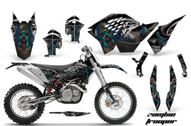 Dirt Bike Graphics Kit Decal Wrap For KTM SX/XCR-W/EXC/XC/XC-W/XCF-W 2007-2011 ZOMBIE BLACK-atv motorcycle utv parts accessories gear helmets jackets gloves pantsAll Terrain Depot