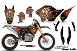 Graphics Kit Decal Wrap + # Plates For KTM SX/XCR-W/EXC/XC/XC-W/XCF-W 2007-2011 EDHP ORANGE