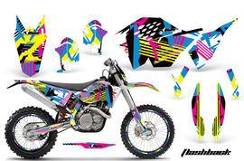 Graphics Kit Decal Wrap + # Plates For KTM SX/XCR-W/EXC/XC/XC-W/XCF-W 2007-2011 FLASHBACK-atv motorcycle utv parts accessories gear helmets jackets gloves pantsAll Terrain Depot