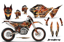 Load image into Gallery viewer, Graphics Kit Decal Wrap + # Plates For KTM SX/XCR-W/EXC/XC/XC-W/XCF-W 2007-2011 FIRESTORM BLACK-atv motorcycle utv parts accessories gear helmets jackets gloves pantsAll Terrain Depot