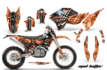 Load image into Gallery viewer, Graphics Kit Decal Wrap + # Plates For KTM SX/XCR-W/EXC/XC/XC-W/XCF-W 2007-2011 HATTER SILVER ORANGE-atv motorcycle utv parts accessories gear helmets jackets gloves pantsAll Terrain Depot