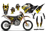 Graphics Kit Decal Wrap + # Plates For KTM SX/XCR-W/EXC/XC/XC-W/XCF-W 2007-2011 MOTORHEAD BLACK