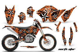 Graphics Kit Decal Wrap + # Plates For KTM SX/XCR-W/EXC/XC/XC-W/XCF-W 2007-2011 NORTHSTAR ORANGE-atv motorcycle utv parts accessories gear helmets jackets gloves pantsAll Terrain Depot