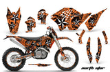 Graphics Kit Decal Wrap + # Plates For KTM SX/XCR-W/EXC/XC/XC-W/XCF-W 2007-2011 NORTHSTAR ORANGE