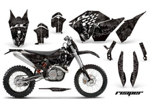 Load image into Gallery viewer, Graphics Kit Decal Wrap + # Plates For KTM SX/XCR-W/EXC/XC/XC-W/XCF-W 2007-2011 REAPER BLACK-atv motorcycle utv parts accessories gear helmets jackets gloves pantsAll Terrain Depot