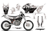 Graphics Kit Decal Wrap + # Plates For KTM SX/XCR-W/EXC/XC/XC-W/XCF-W 2007-2011 REAPER WHITE