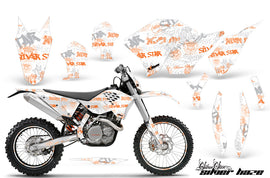 Graphics Kit Decal Wrap + # Plates For KTM SX/XCR-W/EXC/XC/XC-W/XCF-W 2007-2011 SSSH ORANGE WHITE-atv motorcycle utv parts accessories gear helmets jackets gloves pantsAll Terrain Depot