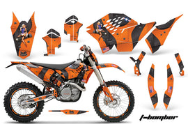 Graphics Kit Decal Wrap + # Plates For KTM SX/XCR-W/EXC/XC/XC-W/XCF-W 2007-2011 TBOMBER ORANGE-atv motorcycle utv parts accessories gear helmets jackets gloves pantsAll Terrain Depot