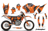 Graphics Kit Decal Wrap + # Plates For KTM SX/XCR-W/EXC/XC/XC-W/XCF-W 2007-2011 TBOMBER ORANGE