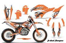 Load image into Gallery viewer, Graphics Kit Decal Wrap + # Plates For KTM SX/XCR-W/EXC/XC/XC-W/XCF-W 2007-2011 TRIBAL WHITE ORANGE-atv motorcycle utv parts accessories gear helmets jackets gloves pantsAll Terrain Depot