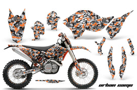 Graphics Kit Decal Wrap + # Plates For KTM SX/XCR-W/EXC/XC/XC-W/XCF-W 2007-2011 URBAN CAMO ORANGE-atv motorcycle utv parts accessories gear helmets jackets gloves pantsAll Terrain Depot