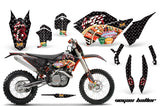 Graphics Kit Decal Wrap + # Plates For KTM SX/XCR-W/EXC/XC/XC-W/XCF-W 2007-2011 VEGAS BLACK