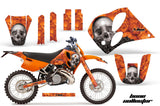 Dirt Bike Graphics Kit Decal Sticker Wrap For KTM SX/XC/EXC/LC2 1993-1997 BONES ORANGE