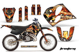Dirt Bike Graphics Kit Decal Sticker Wrap For KTM SX/XC/EXC/LC2 1993-1997 FIRESTORM BLACK