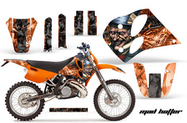 Dirt Bike Graphics Kit Decal Sticker Wrap For KTM SX/XC/EXC/LC2 1993-1997 HATTER BLACK ORANGE-atv motorcycle utv parts accessories gear helmets jackets gloves pantsAll Terrain Depot