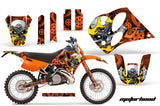 Dirt Bike Graphics Kit Decal Sticker Wrap For KTM SX/XC/EXC/LC2 1993-1997 MOTORHEAD ORANGE