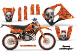 Graphics Kit Decal Sticker Wrap + # Plates For KTM SX/XC/EXC/LC2 1993-1997 BONES ORANGE