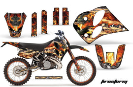 Graphics Kit Decal Sticker Wrap + # Plates For KTM SX/XC/EXC/LC2 1993-1997 FIRESTORM BLACK-atv motorcycle utv parts accessories gear helmets jackets gloves pantsAll Terrain Depot