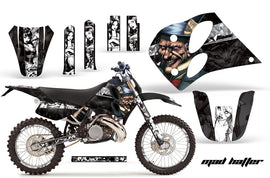 Graphics Kit Decal Sticker Wrap + # Plates For KTM SX/XC/EXC/LC2 1993-1997 HATTER WHITE BLACK-atv motorcycle utv parts accessories gear helmets jackets gloves pantsAll Terrain Depot