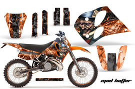 Graphics Kit Decal Sticker Wrap + # Plates For KTM SX/XC/EXC/LC2 1993-1997 HATTER BLACK ORANGE-atv motorcycle utv parts accessories gear helmets jackets gloves pantsAll Terrain Depot