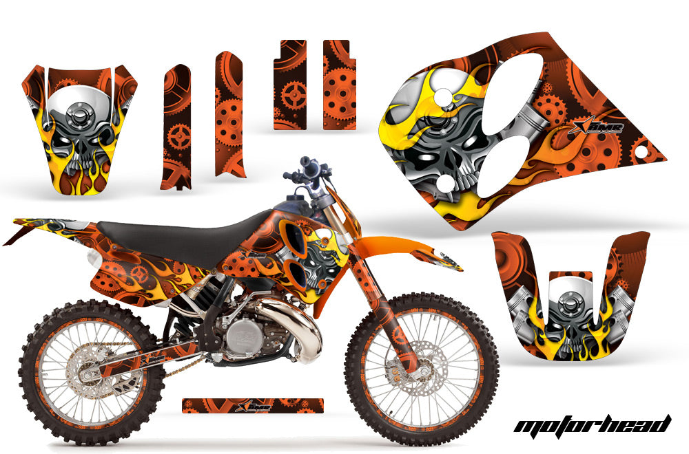 Graphics Kit Decal Sticker Wrap + # Plates For KTM SX/XC/EXC/LC2 1993-1997 MOTORHEAD ORANGE-atv motorcycle utv parts accessories gear helmets jackets gloves pantsAll Terrain Depot