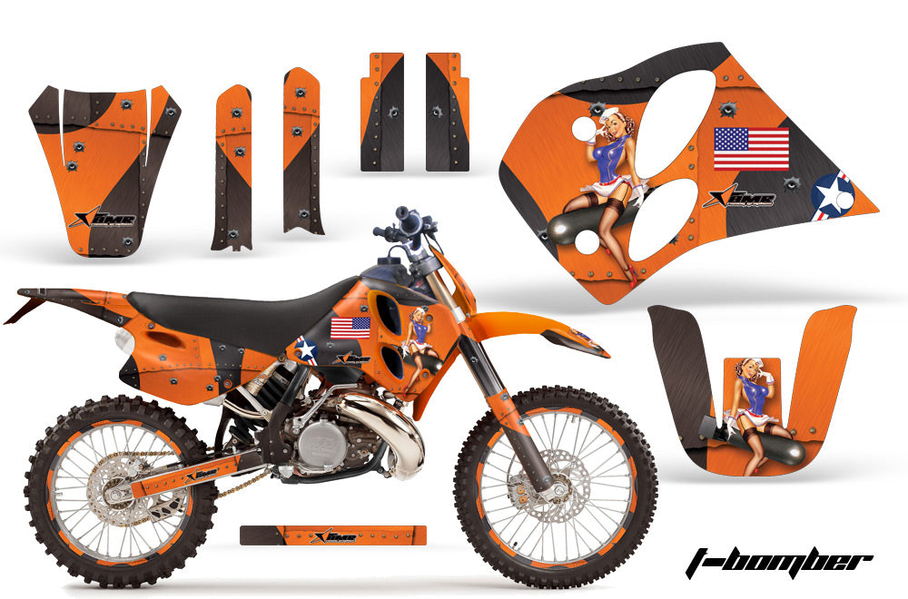 Graphics Kit Decal Sticker Wrap + # Plates For KTM SX/XC/EXC/LC2 1993-1997 TBOMBER ORANGE-atv motorcycle utv parts accessories gear helmets jackets gloves pantsAll Terrain Depot