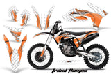 Dirt Bike Decal Graphics Kit Wrap For KTM SX/SX-F/XC/EXC/XFC-W 2011-2013 TRIBAL ORANGE WHITE