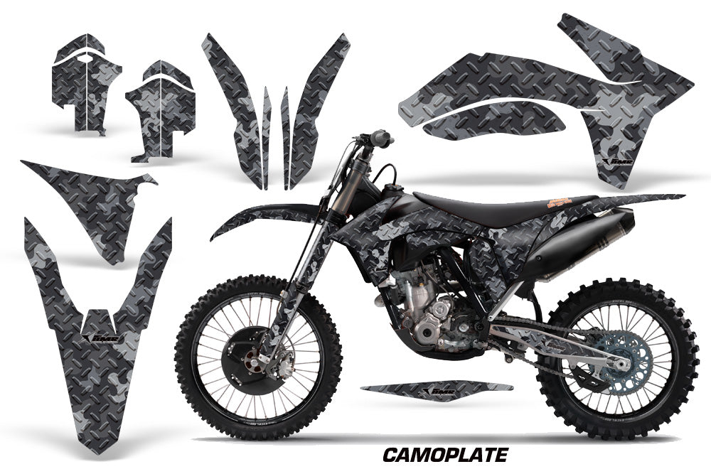 Dirt Bike Decal Graphics Kit Wrap For KTM SX/SX-F/XC/EXC/XFC-W 2011-2013 CAMOPLATE BLACK-atv motorcycle utv parts accessories gear helmets jackets gloves pantsAll Terrain Depot