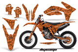 Dirt Bike Decal Graphics Kit Wrap For KTM SX/SX-F/XC/EXC/XFC-W 2011-2013 DIGICAMO ORANGE