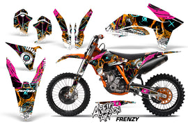 Dirt Bike Decal Graphics Kit Wrap For KTM SX/SX-F/XC/EXC/XFC-W 2011-2013 FRENZY ORANGE-atv motorcycle utv parts accessories gear helmets jackets gloves pantsAll Terrain Depot