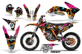 Graphics Kit Decal Sticker Wrap + # Plates For KTM SX/SX-F/XC/EXC/XFC-W 2011-2013 FRENZY ORANGE-atv motorcycle utv parts accessories gear helmets jackets gloves pantsAll Terrain Depot