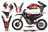 Dirt Bike Decal Graphics Kit Wrap For KTM SX/SX-F/XC/EXC/XFC-W 2011-2013 HATTER BLACK RED