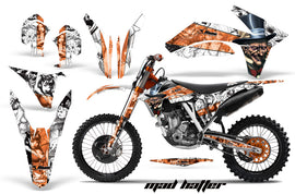 Dirt Bike Decal Graphics Kit Wrap For KTM SX/SX-F/XC/EXC/XFC-W 2011-2013 HATTER ORANGE WHITE-atv motorcycle utv parts accessories gear helmets jackets gloves pantsAll Terrain Depot