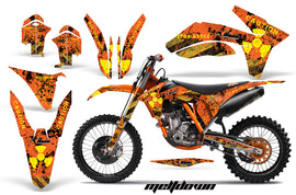 Dirt Bike Decal Graphics Kit Wrap For KTM SX/SX-F/XC/EXC/XFC-W 2011-2013 MELTDOWN YELLOW ORANGE-atv motorcycle utv parts accessories gear helmets jackets gloves pantsAll Terrain Depot